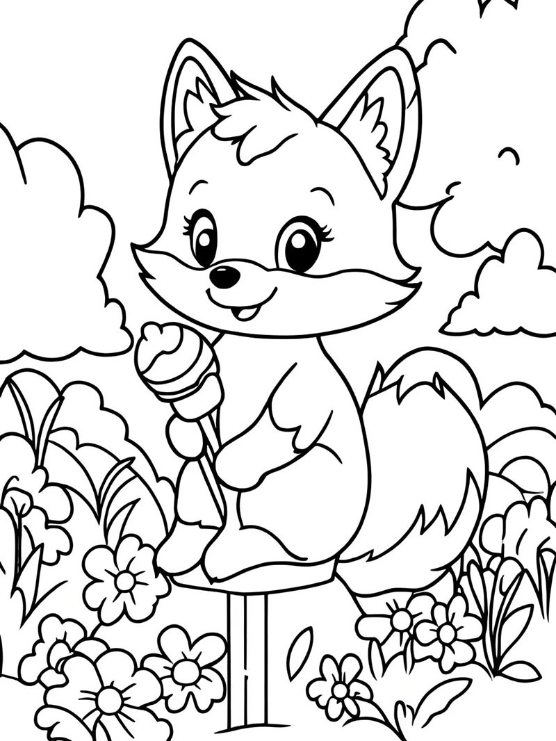 tô màu con cáo 33