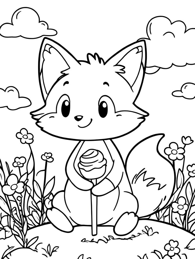 tô màu con cáo 37