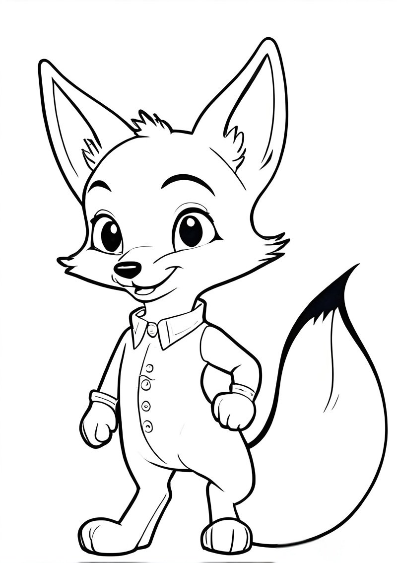 tô màu con cáo 38