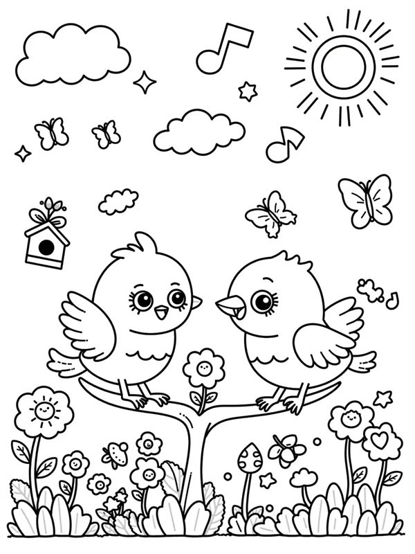 tô màu con chim 23