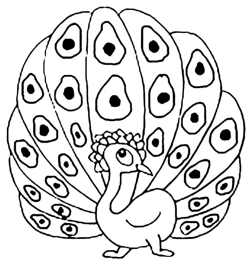 tô màu con công 19