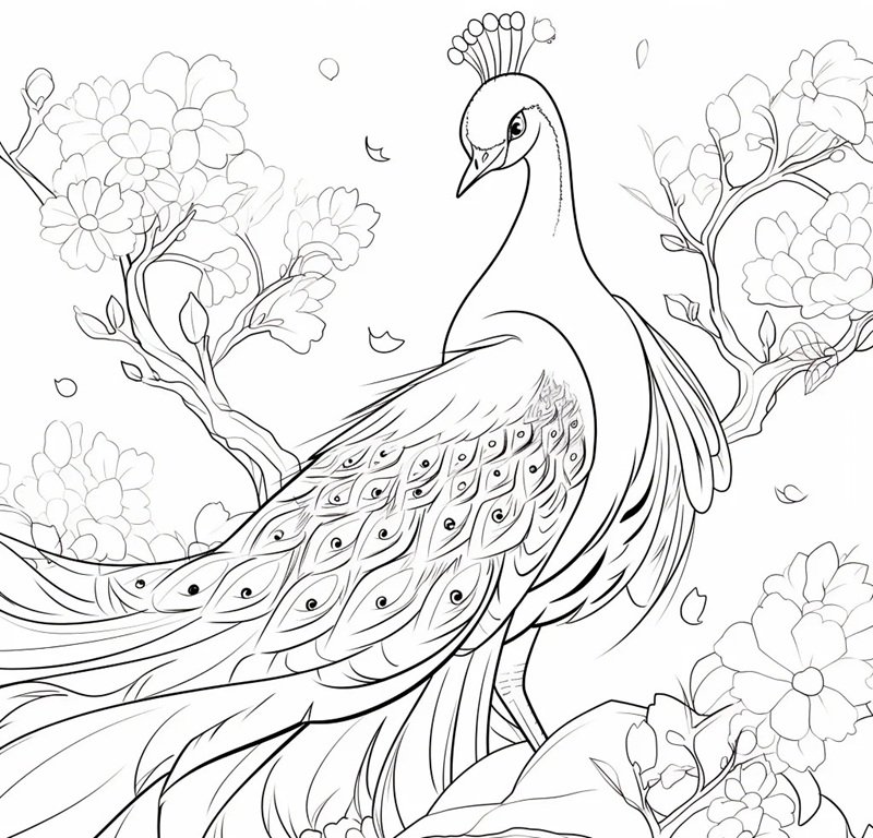 tô màu con công 30