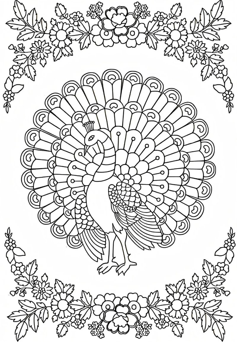 tô màu con công 37