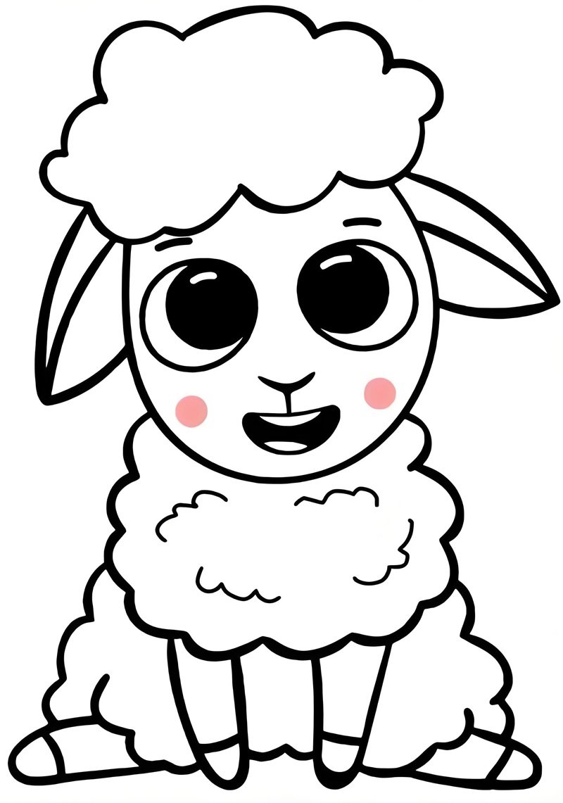 tô màu con cừu 1