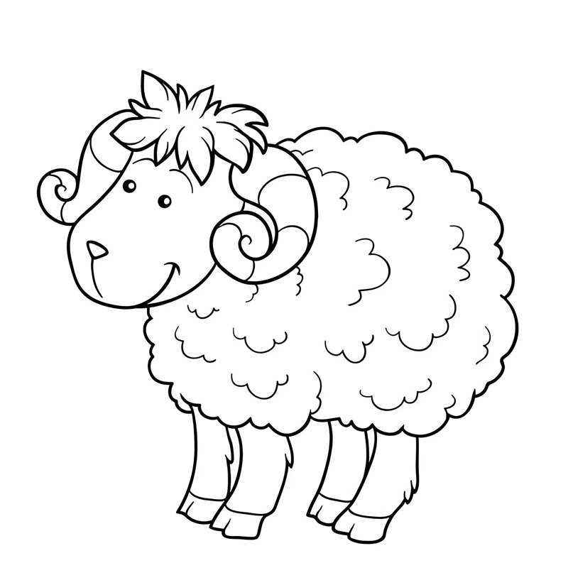 tô màu con cừu 15