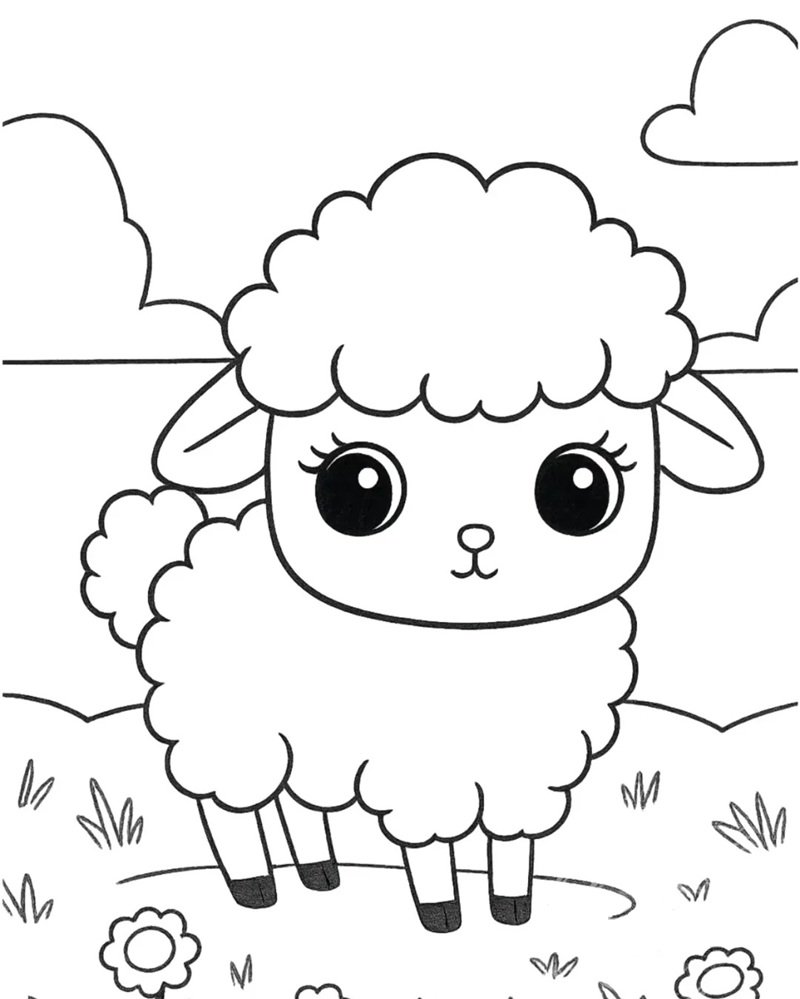 tô màu con cừu 22