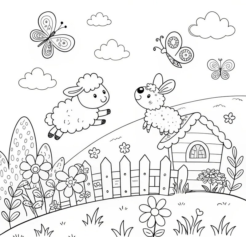 tô màu con cừu 29