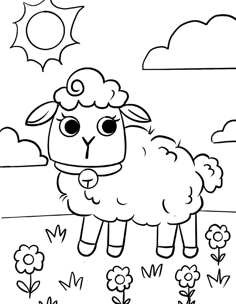 tô màu con cừu 3