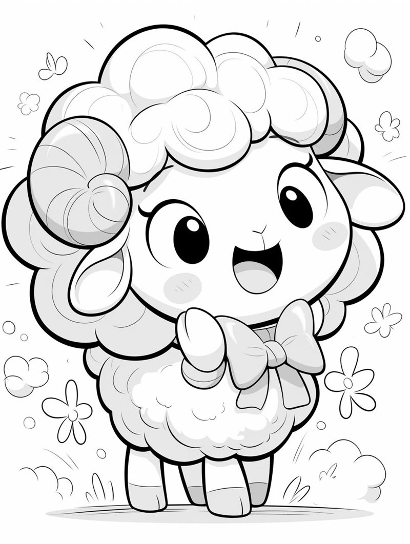 tô màu con cừu 32