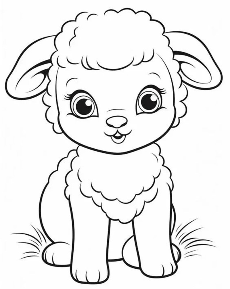 tô màu con cừu 38