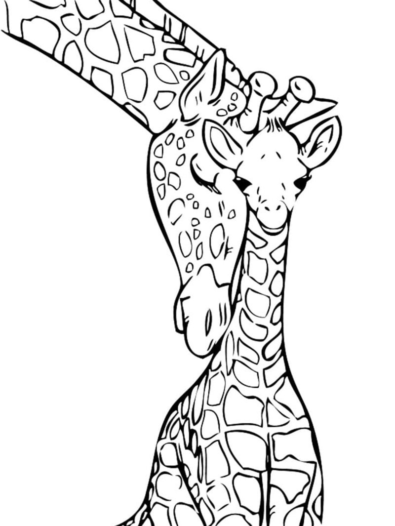 tô màu con hươu cao cổ 13