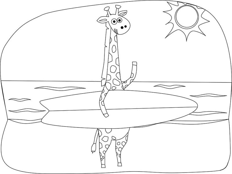 tô màu con hươu cao cổ 15