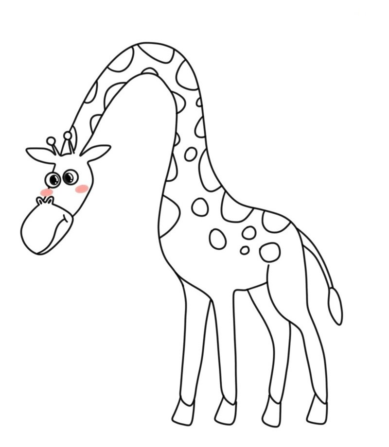 tô màu con hươu cao cổ 28