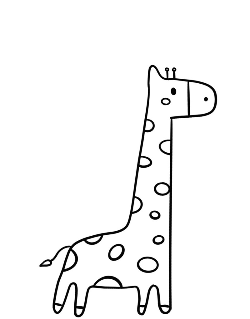 tô màu con hươu cao cổ 39