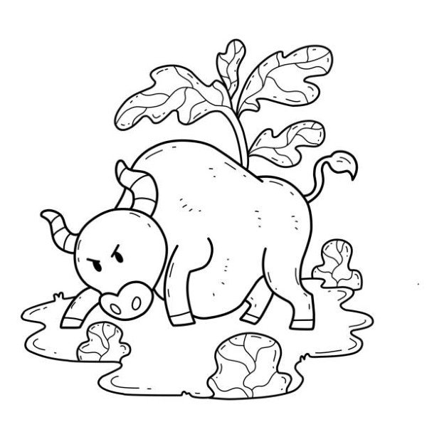 tô màu con trâu 17