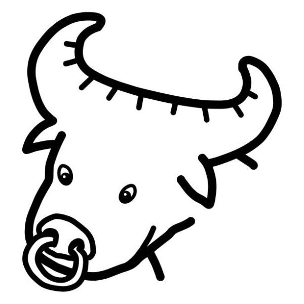 tô màu con trâu 5