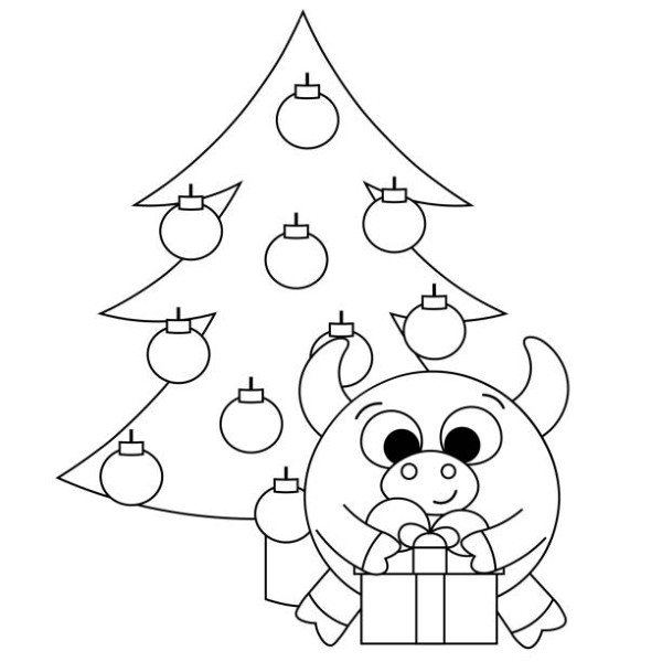 tô màu con trâu 8