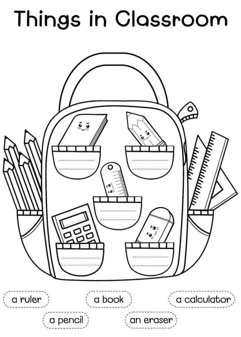 tô màu đồ dùng học tập 2