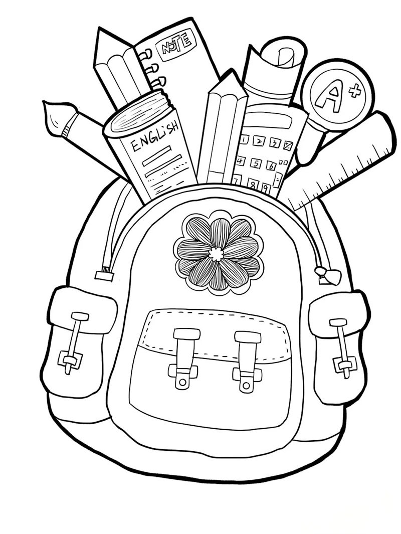tô màu đồ dùng học tập 26