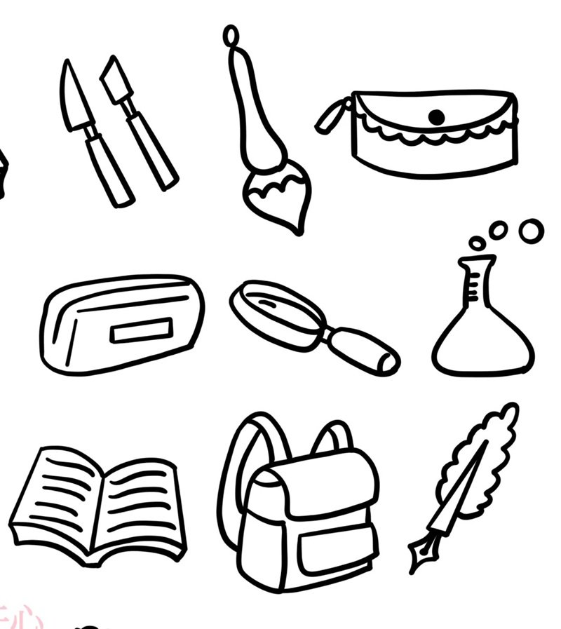 tô màu đồ dùng học tập 31