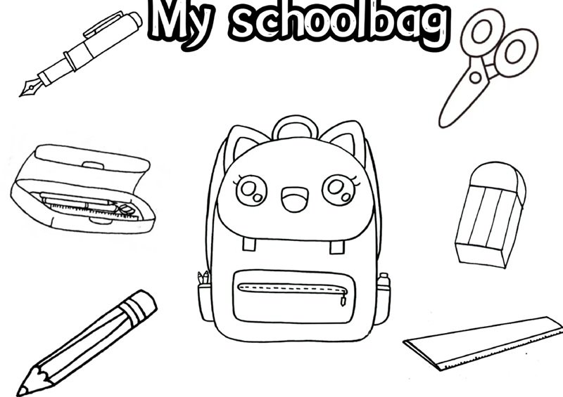 tô màu đồ dùng học tập 32