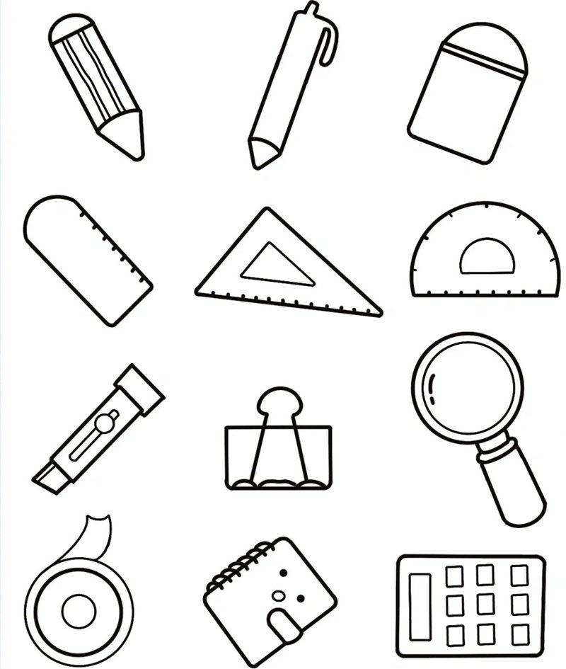 tô màu đồ dùng học tập 38