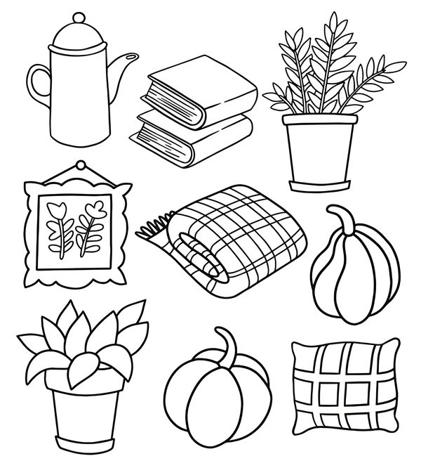 tô màu đồ dùng trong gia đình 1