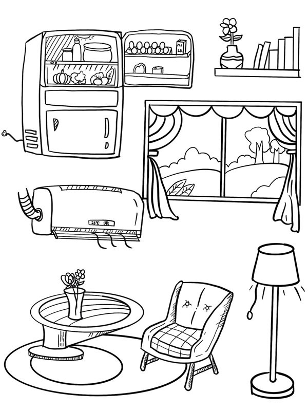 tô màu đồ dùng trong gia đình 16