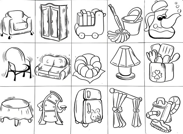 tô màu đồ dùng trong gia đình 9