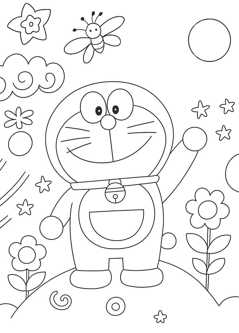 tô màu doremon 18