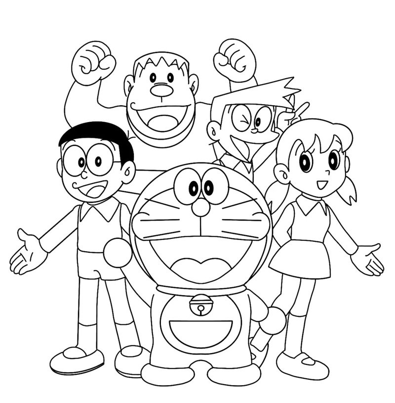 tô màu doremon 19
