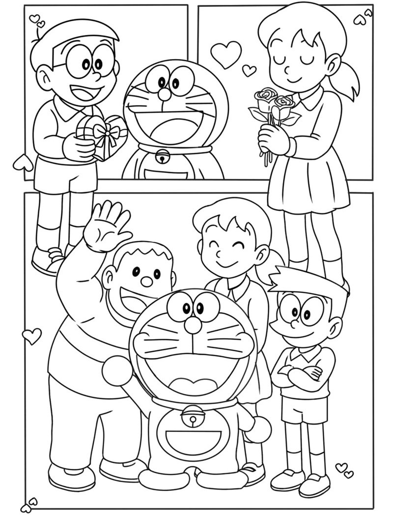 tô màu doremon 35