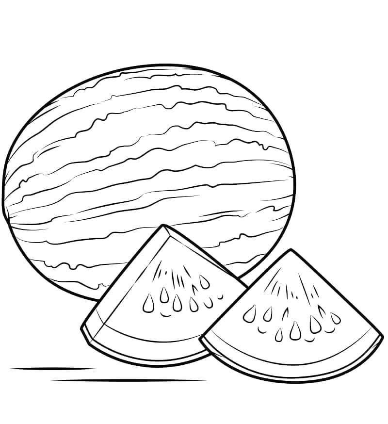 tô màu dưa hấu 15