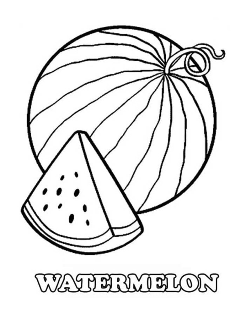 tô màu dưa hấu 18