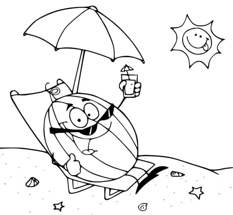 tô màu dưa hấu 20