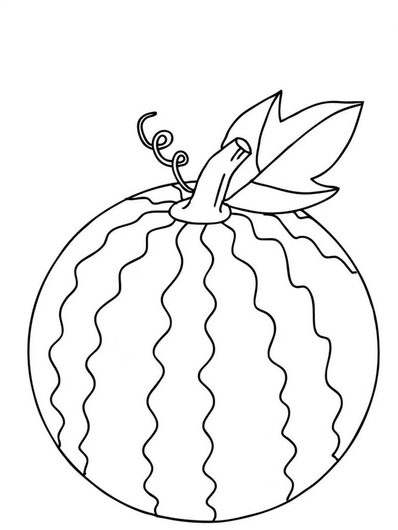 tô màu dưa hấu 26