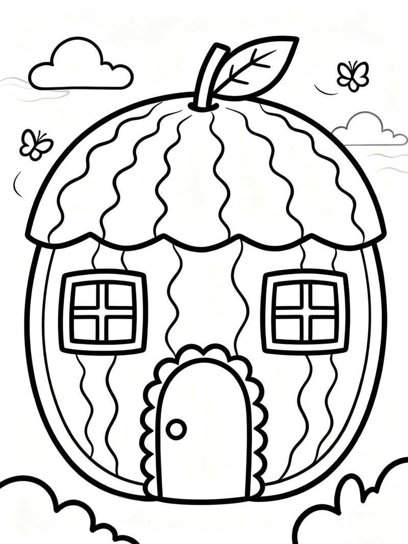 tô màu dưa hấu 33