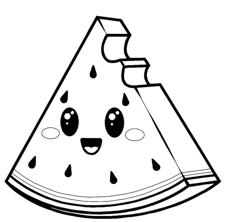 tô màu dưa hấu 6