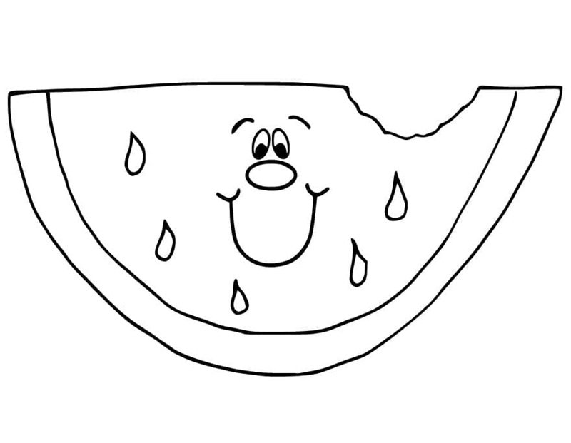 tô màu dưa hấu 7