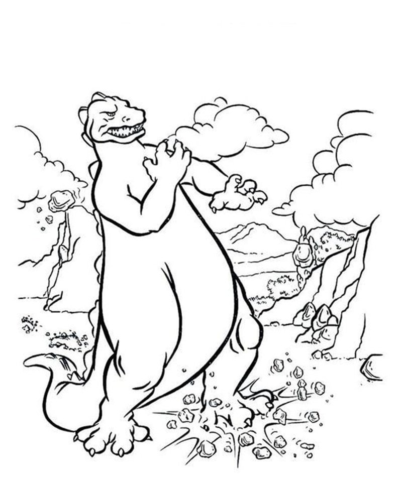 tô màu godzilla 1
