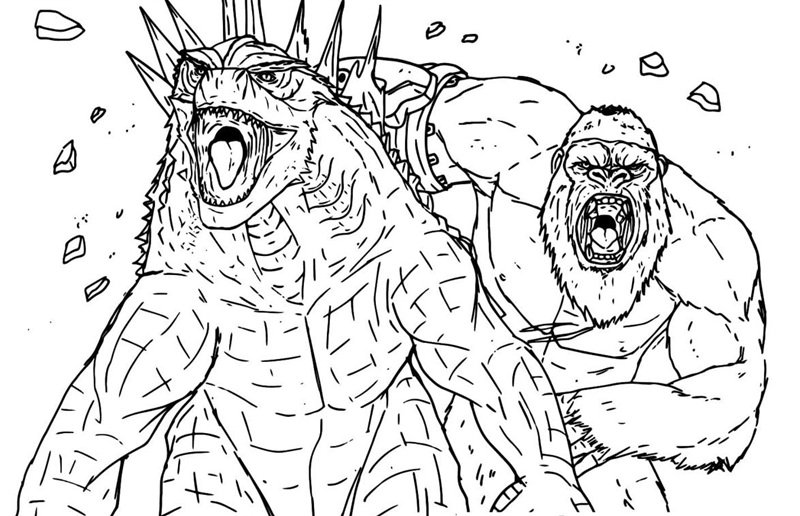 tô màu godzilla 10