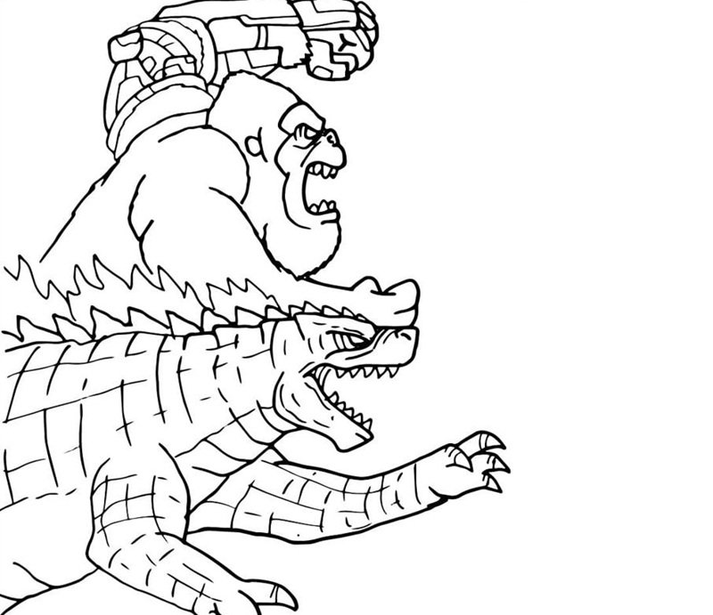 tô màu godzilla 11