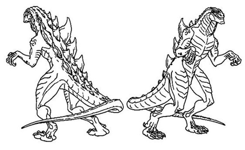 tô màu godzilla 3