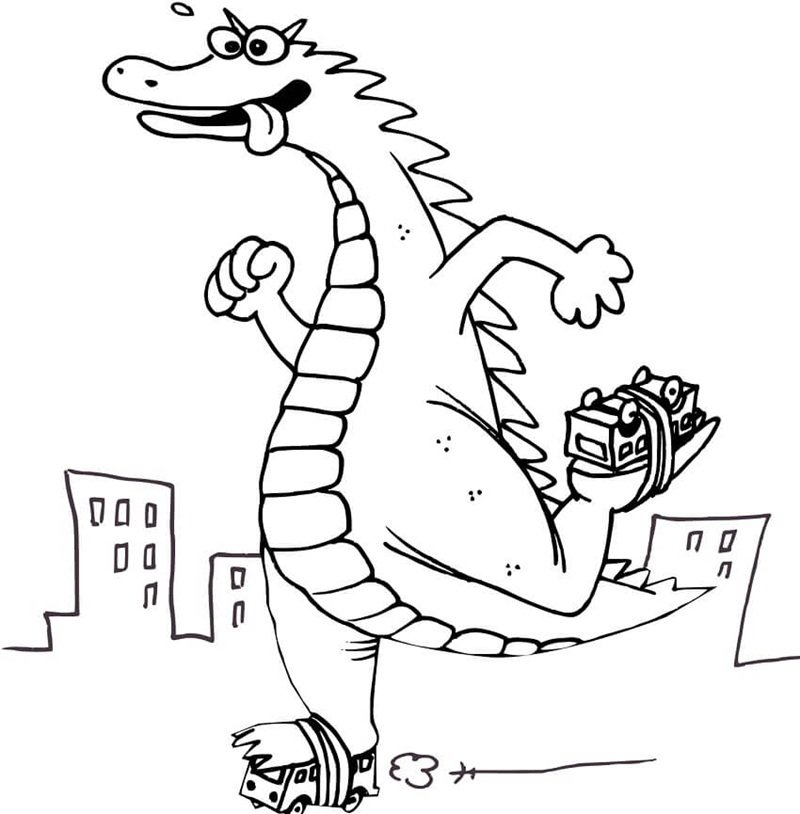 tô màu godzilla 30