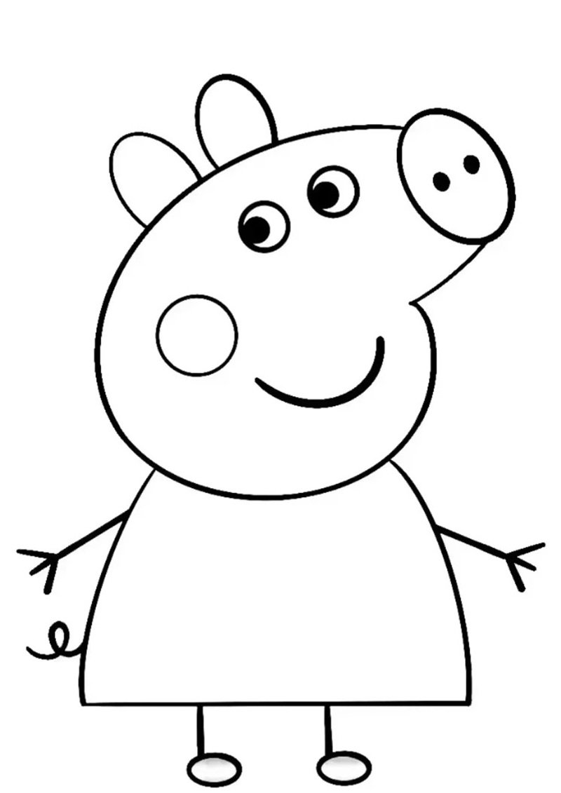 tô màu heo peppa 1