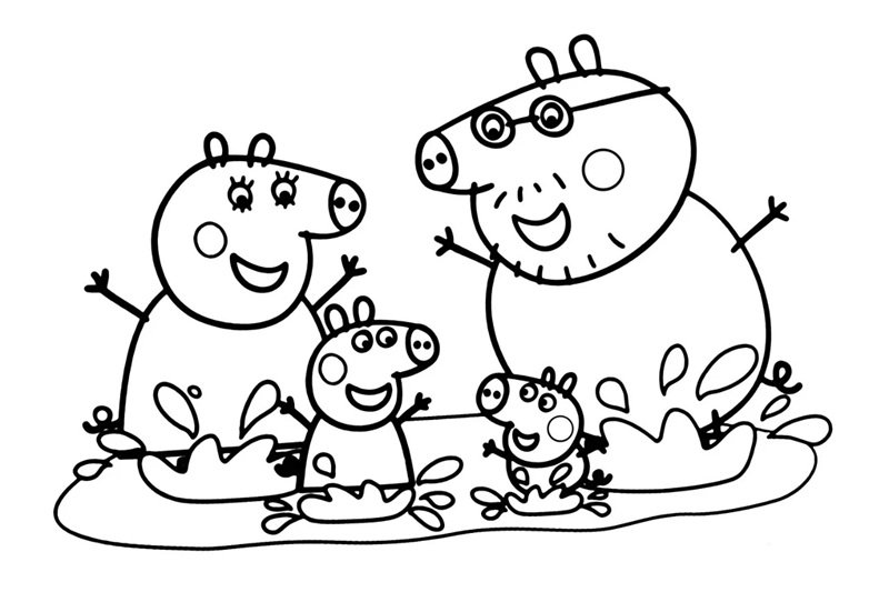 tô màu heo peppa 14