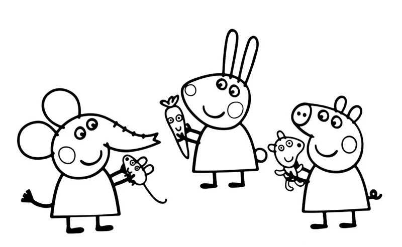 tô màu heo peppa 15