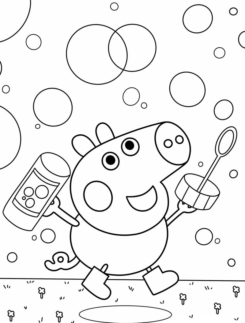 tô màu heo peppa 16