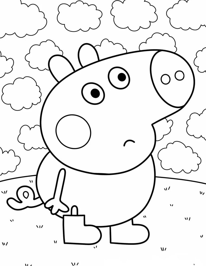 tô màu heo peppa 17