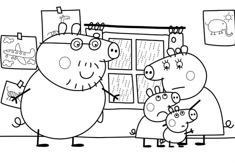 tô màu heo peppa 18